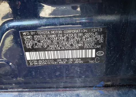 2014 Lexus Gs 350 z USA, uszkodzony, nr VIN JTHCE1BL6E5022475